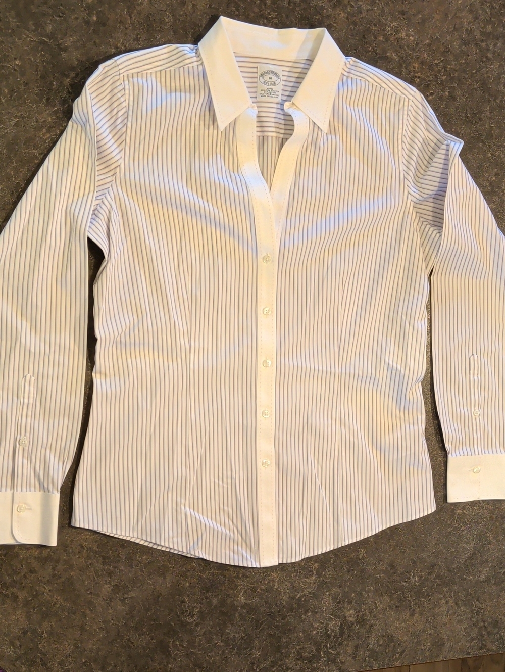 White Pinstripe Button-Down